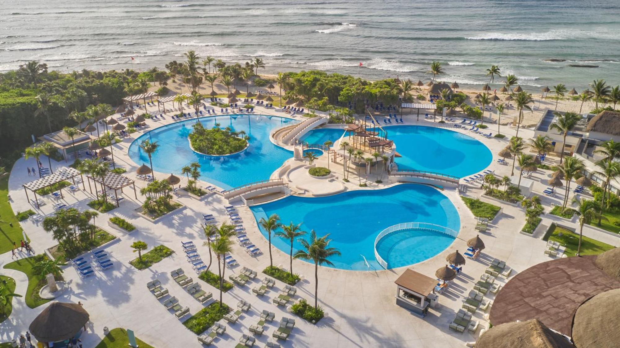 บาเอีย ปรินซิเป แกรนด์ ตูลุม - ออล อินคลูซีฟ Hotel Riviera Maya ภายนอก รูปภาพ Aerial view of the resort
